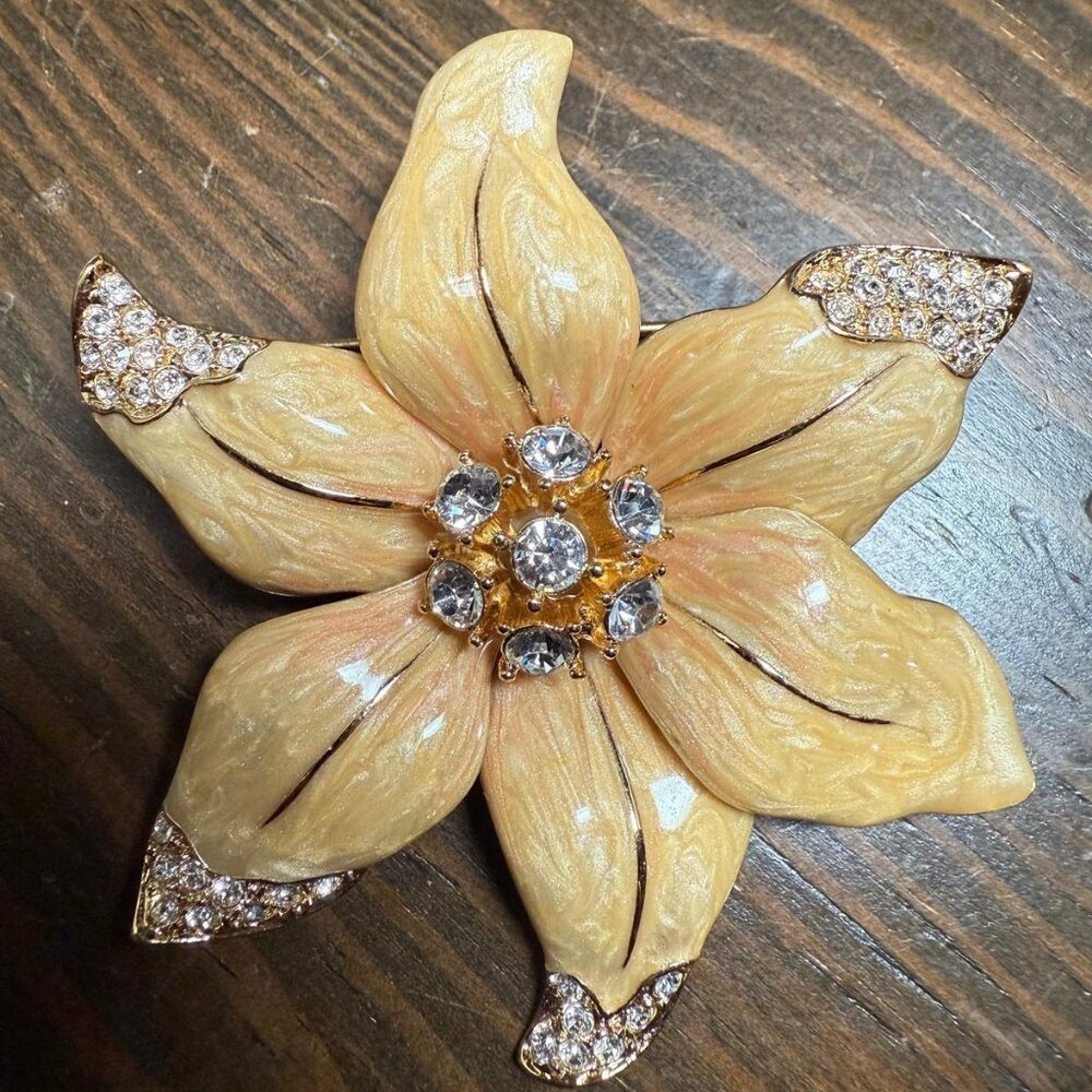 Vintage Nolan Miller Flower Brooch